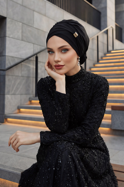 Chiffon Ready Turban with Accessories,ht-95s,ht-95s