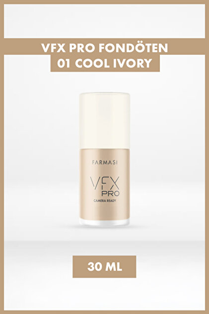 Farmasi VFX Pro Tam Kapatıcı Fondöten 30 ml 01 Cool İvory
