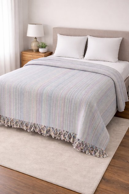 Çok Amaçlı Yatak Örtüsü ve Koltuk Örtüsü - Çift Kişilik 200 X 250 cm, Yumuşak, Hafif, Dekoratif Pike