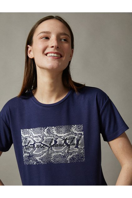 Women's Navy Blue T-Shirt