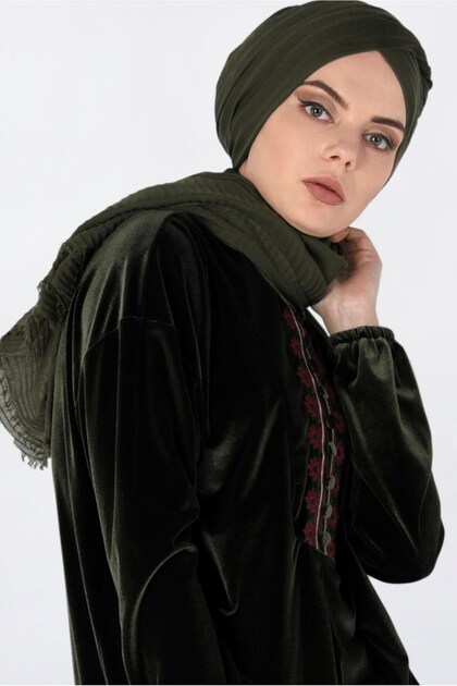 NAKIŞLI KADİFE TUNİK 4794