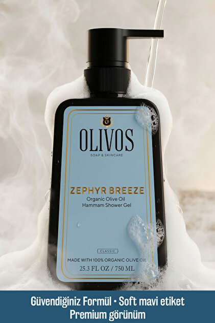 Olivos %100 Doğal Zeytinyağlı Hamam Kokulu Banyo Ve Duş Jeli Kuru
