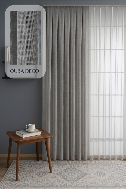 Premium Series Dense Textured Pleated Tulle Curtain Living Room Bedroom Children's Room