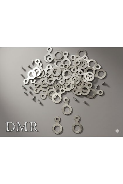 Tablo Çerçeve Gri Askı Aparatı Tablo Askılığı Tablo Askısı Montaj Vidaları (25 Adet)