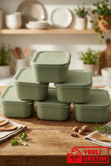 Luna - 6'lı Mini Plastik Saklama Kabı Çerezlik Kahvaltılık BPA içermez 280 ml