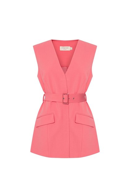 Regular Vest with Pockets and Belt