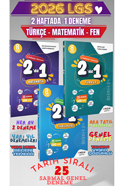 Öncelik Yayınları 2026 LGS 8. Sınıf Yeni Nesil Beceri Temelli