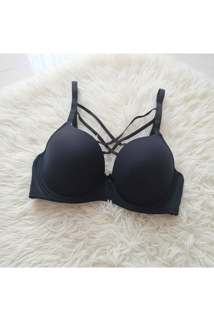 Women's Non-Supported Cross-Strap Bra for Comfortable Daily Use E Stretchy Gathering Support