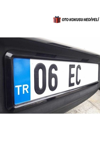Parlak Siyah Çerçeveli Oto Plakalık Abs Plastik Esnek Piano Black Plakalık 1 Adet
