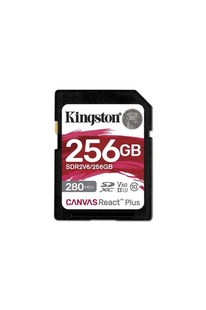 Sdr2V6-256Gb Canvas React Plus Sdxc Uhs-Ii 280R-150W U3 V60 for Full Hd-4K Sd Memory Card