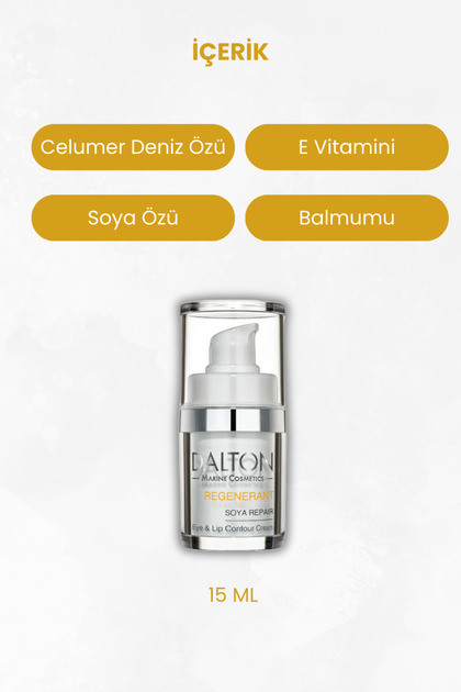 Kuru Ciltler Için Nemlendirici Pürüzsüzleştirici Soya Özlü Regenerant Anti Aging Göz & Dudak Kremi