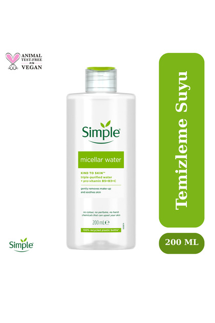 Kind to Skin Micellar Ovalama Gerektirmeyen Gözenek Açıcı Nemlendirici Makyaj Temizleme Suyu 200 ML