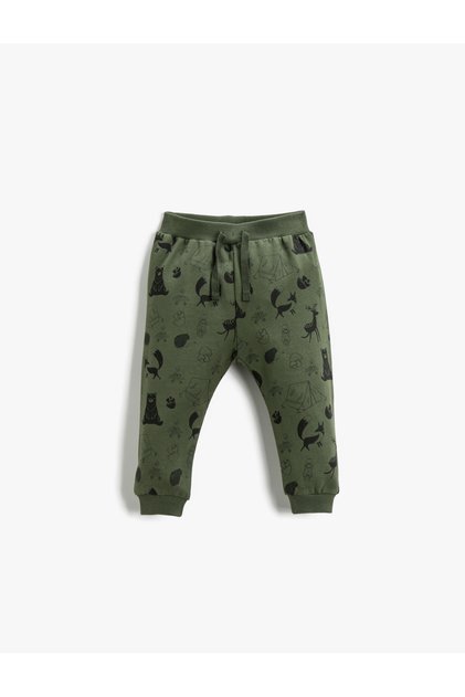 Printed Jogger Sweatpants Waistband Cotton