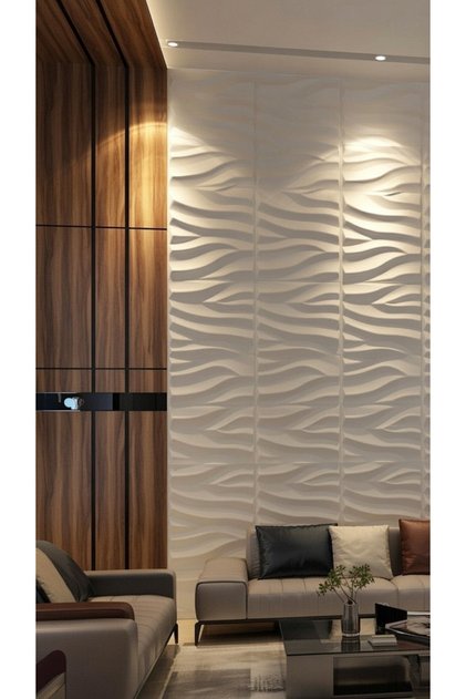 3 Boyutlu Boyanabilir PVC Duvar Paneli Modern (50-50 cm 4 adet-1 metrekare)