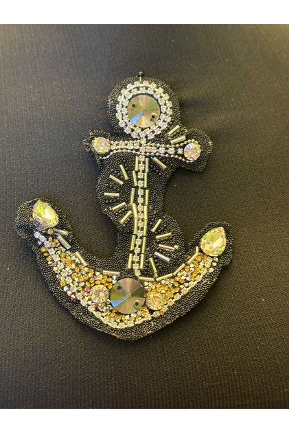 Iron-On Stone Anchor Arma Sewing Accessory 11X9 cm