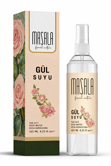 Masala Saf Gül Suyu 125 Ml Doğal Yağlı Hidrosol - Tonik Rose