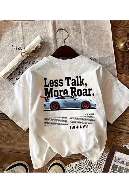 T-Shirts for Women Car Printed White Printed