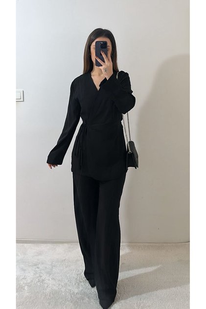 ÖN YAN BAĞLAMALI YELEK PANTOLON ALT ÜST TAKIM