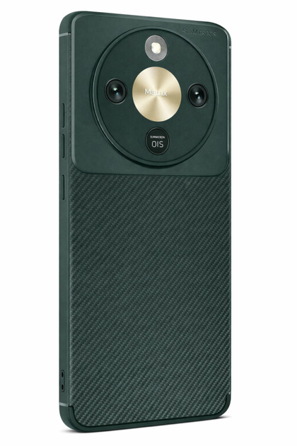 Huawei Honor Magic 8 Lite Karbon Silikon Case Kapak Koyu Yeşil