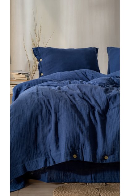 Cloudy Mood Muslin Duvet Cover Set Double Size 200X220 cm 100% Cotton