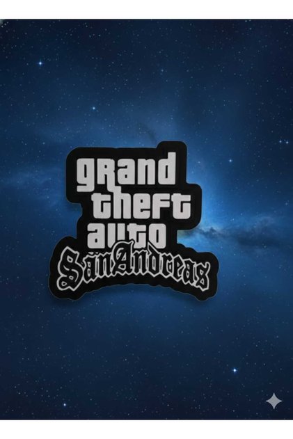 GTA San Andreas Temalı 3D Duvar Süsü | Oyun Odası ve Gamer Dekoru