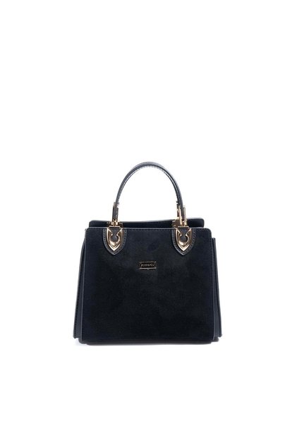 Black - Black Suede Women's Handbag Sp1133