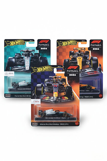 HOT WHEELS F1 Araç Koleksiyonu Premium Formula 1 2024 - 3'lü Set +