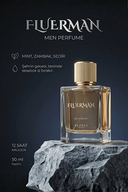 FLOREZ ERKEK PARFÜMÜ - FLUERMAN - Mint, Zambak, Sedir EDP 50 ML