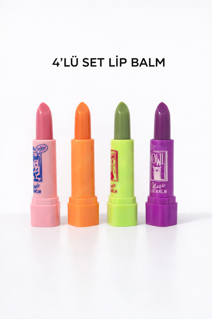 Lesvip's 4'lü Dudak Balm Seti – Yoğun Nemlendirici & Onarıcı Dudak