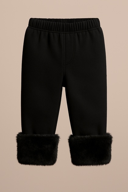 Unisex Sweatpants with Fur Detailing on the Leg Openings.