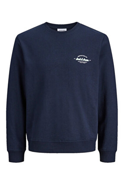Jeep Kiremit Erkek Bisiklet Yaka Relaxed Baskılı Sweatshirt C4WM