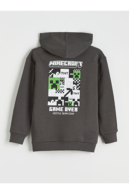 LC Waikiki MG TRENDEN Antrasit Minecraft Baskılı Erkek Çocuk