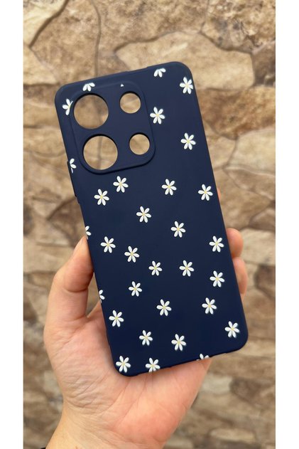 Infinix Note 30 Compatible Mini Daisy Patterned Silicone Shock-Absorbing Classic Protective Rubber Case