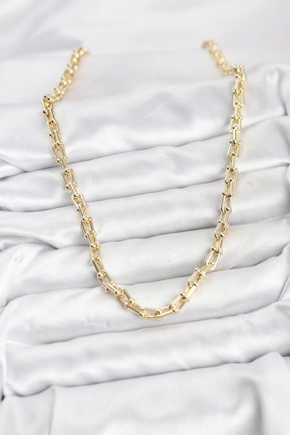 Brass Tiffany Model Women's Necklace (Gold Color)