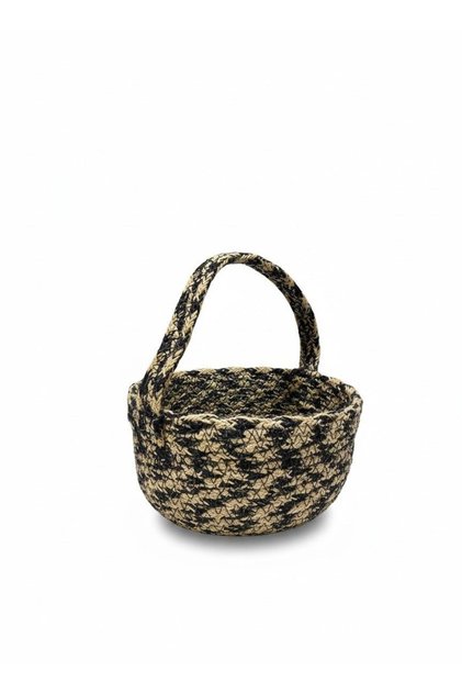 Large Jute Woven Basket with Handles (25X25X12 cm)