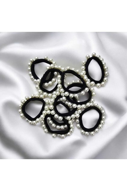 10Pcs Pearl Rubber Buckle Hair Rubber Band Hair Accessory