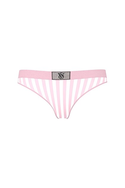 Victoria's Secret Logo Cotton Shine Patch Thong Panty - Fiyatı