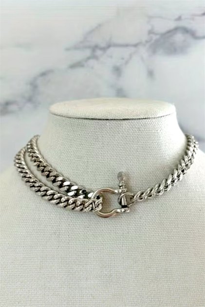 Design Steel Chain Necklace