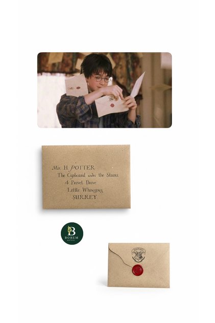Harry potter Hogwarts Büyücülük Okulu Kabul Mektubu