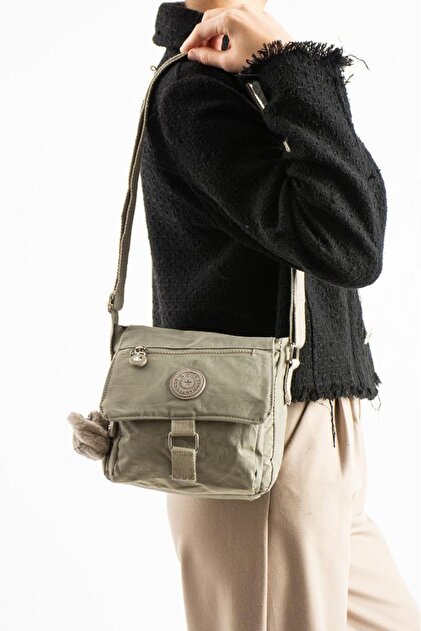 Mini Size Women's Messenger Shoulder Bag Crossbody Lightweight Water-Repellent Fabric 20*20 cm Multi-Pocket