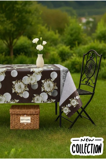 Pvc Fiber Tablecloth – Wipeable, Waterproof, Modern Pattern, for Kitchen and Dining Table