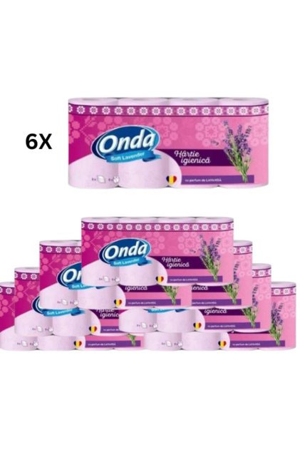 Pachet Promo 6 x Hartie Igienica in 3 Straturi 8 buc/ bax (48 role) cu lavanda catifelata, By DBR