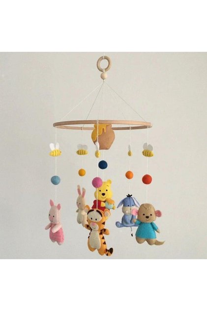 Bebek beşik süsü keçe dönence (MÜZİKLİ) winni the pooh