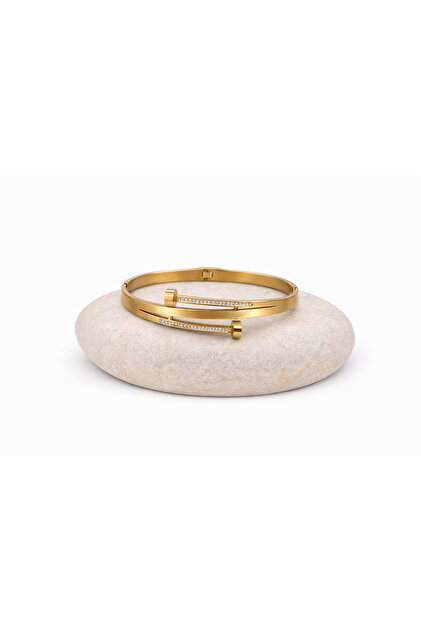 Gold steel bracelet