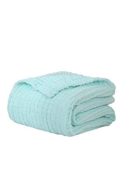 Pătură pentru bebeluși, muselină cu 6 straturi, 0-5 ani, 110 x 110 cm, 100% bumbac, verde