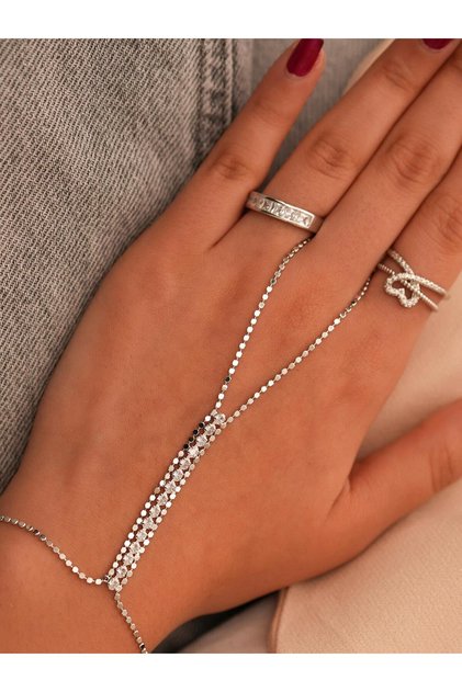 Zircon stone special design silver, gray color chain steel dragonfly