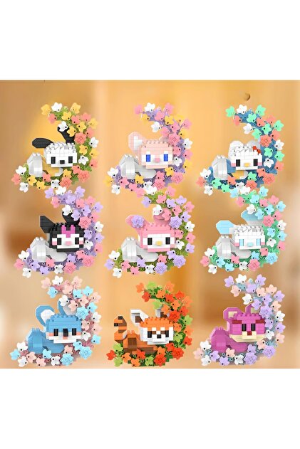 DEK BRICKS My Melody Çiçekli Ay Tasarımlı Dekoratif Yapı Blok Seti