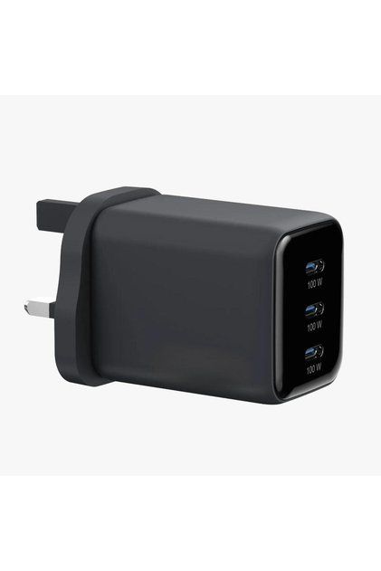 100W Multi-Port GaN Wall Charger | Triple USB-C PD, PPS Fast Charging, UK Plug