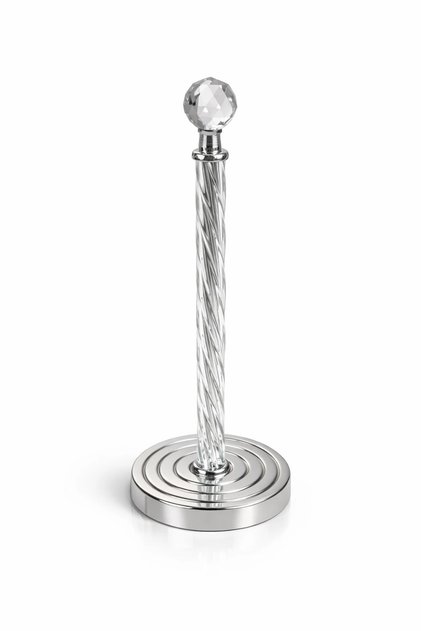 Metal Roll Towel Holder with Glass Detail