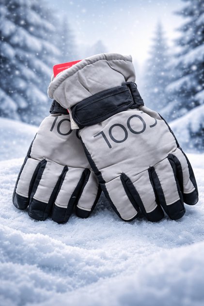Kitti 9-16 Years Old Children's Snow Skiing Winter Gloves Lined Cold-Proof Wind Water Repellent Reflective